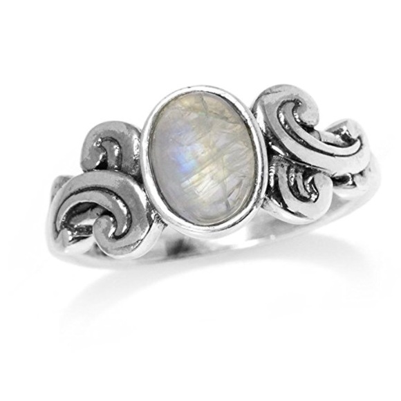 Moonstone 925 Sterling Silver Victorian Style Ring - Picture 1 of 3